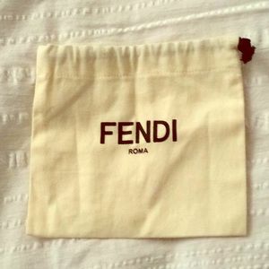 Fendi Rome cloth drawstring pouch for wallet